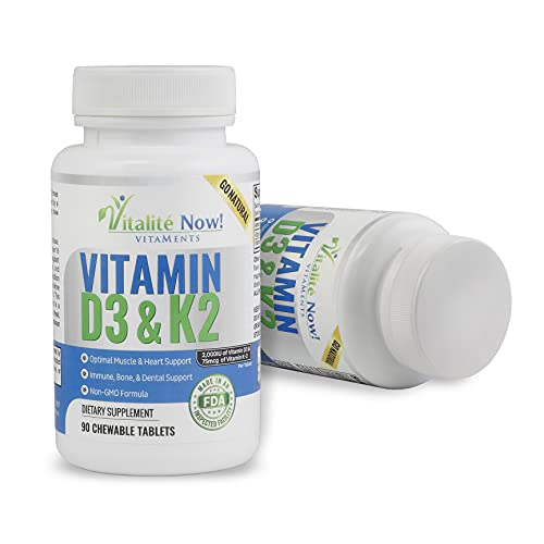 Foto 3 pulgar | Vitamina D3 Vitalité Now! 2000 Ui + K2 MK7 90 Comprimidos - Venta Internacional