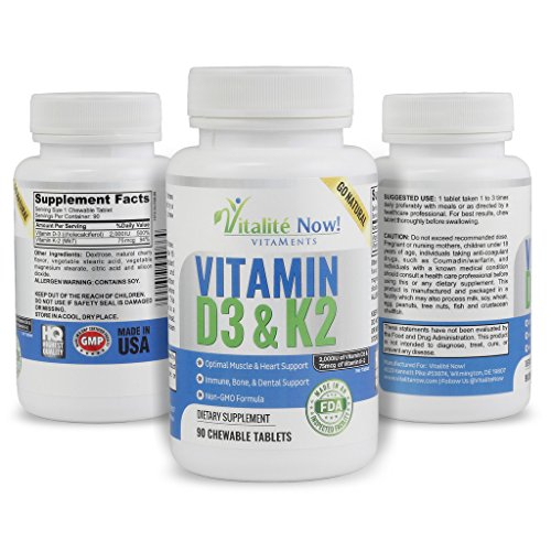 Foto 4 pulgar | Vitamina D3 Vitalité Now! 2000 Ui + K2 MK7 90 Comprimidos - Venta Internacional