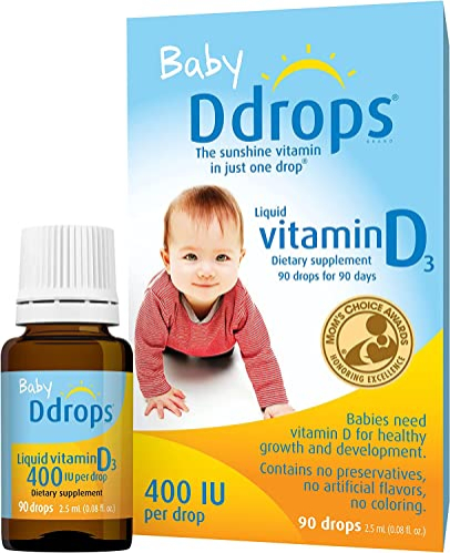 Foto 2 pulgar | Suplemento de Vitamina D Ddrops Baby 400 Ui 2 Frascos de 2.5 ml C/U - Venta Internacional