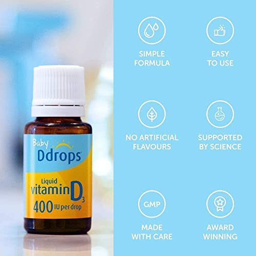 Foto 7 pulgar | Suplemento de Vitamina D Ddrops Baby 400 Ui 2 Frascos de 2.5 ml C/U - Venta Internacional