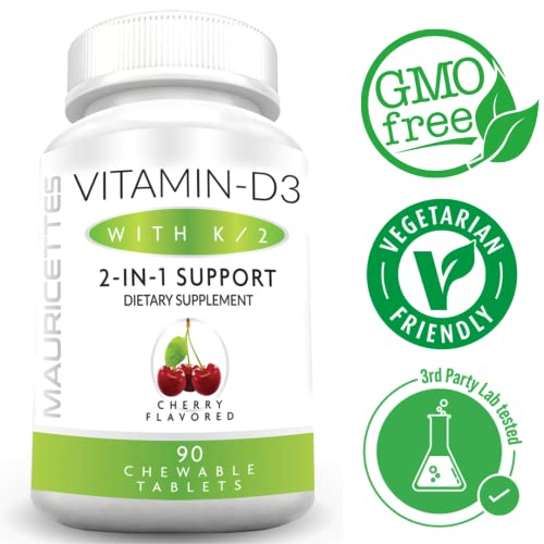 Foto 4 pulgar | Suplemento De Vitamina D3 K2 Masticable De Mauricette 90 Comprimidos - Venta Internacional