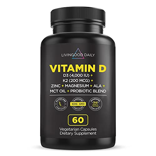 Foto 2 pulgar | Suplemento Diario de Vitamina D3 K2 de Livingood 4000 UI 60 Cápsulas con Mezcla de Probióticos