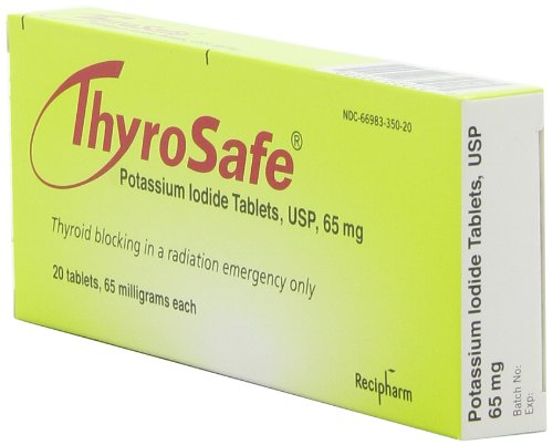 Tabletas De Yoduro De Potasio Thyrosafe 65 Mg, 20 Unidades - Venta Internacional