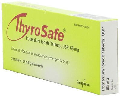 Foto 1 | Tabletas De Yoduro De Potasio Thyrosafe 65 Mg, 20 Unidades - Venta Internacional