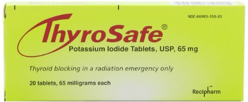 Foto 3 pulgar | Tabletas De Yoduro De Potasio Thyrosafe 65 Mg, 20 Unidades - Venta Internacional