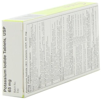 Foto 3 | Tabletas De Yoduro De Potasio Thyrosafe 65 Mg, 20 Unidades - Venta Internacional