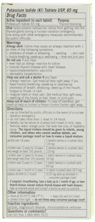 Foto 4 | Tabletas De Yoduro De Potasio Thyrosafe 65 Mg, 20 Unidades - Venta Internacional