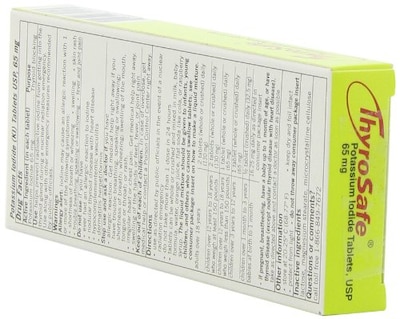 Foto 5 | Tabletas De Yoduro De Potasio Thyrosafe 65 Mg, 20 Unidades - Venta Internacional