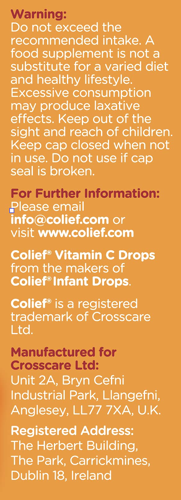 Foto 7 pulgar | Vitamina C Drops Colief: Apoyo Inmunológico Diario para Bebés - Venta Internacional