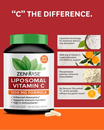 Foto 3 pulgar | Suplemento Zenwise Health De Vitamina C Liposomal 1000 Mg 180 Cápsulas - Venta Internacional