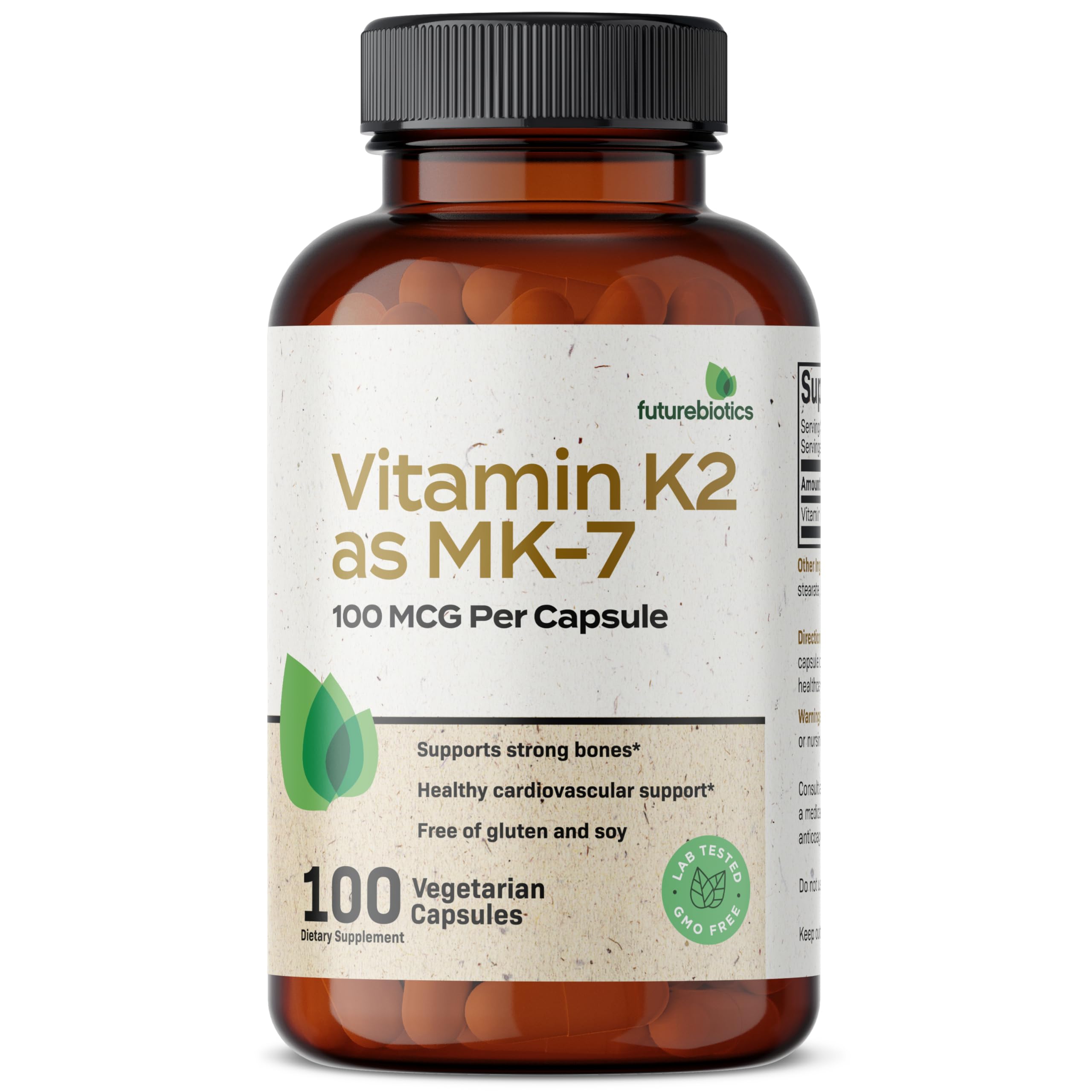 Foto 4 pulgar | Suplemento Futurebiotics Vitamina K2 100 Cápsulas-Venta Internacional