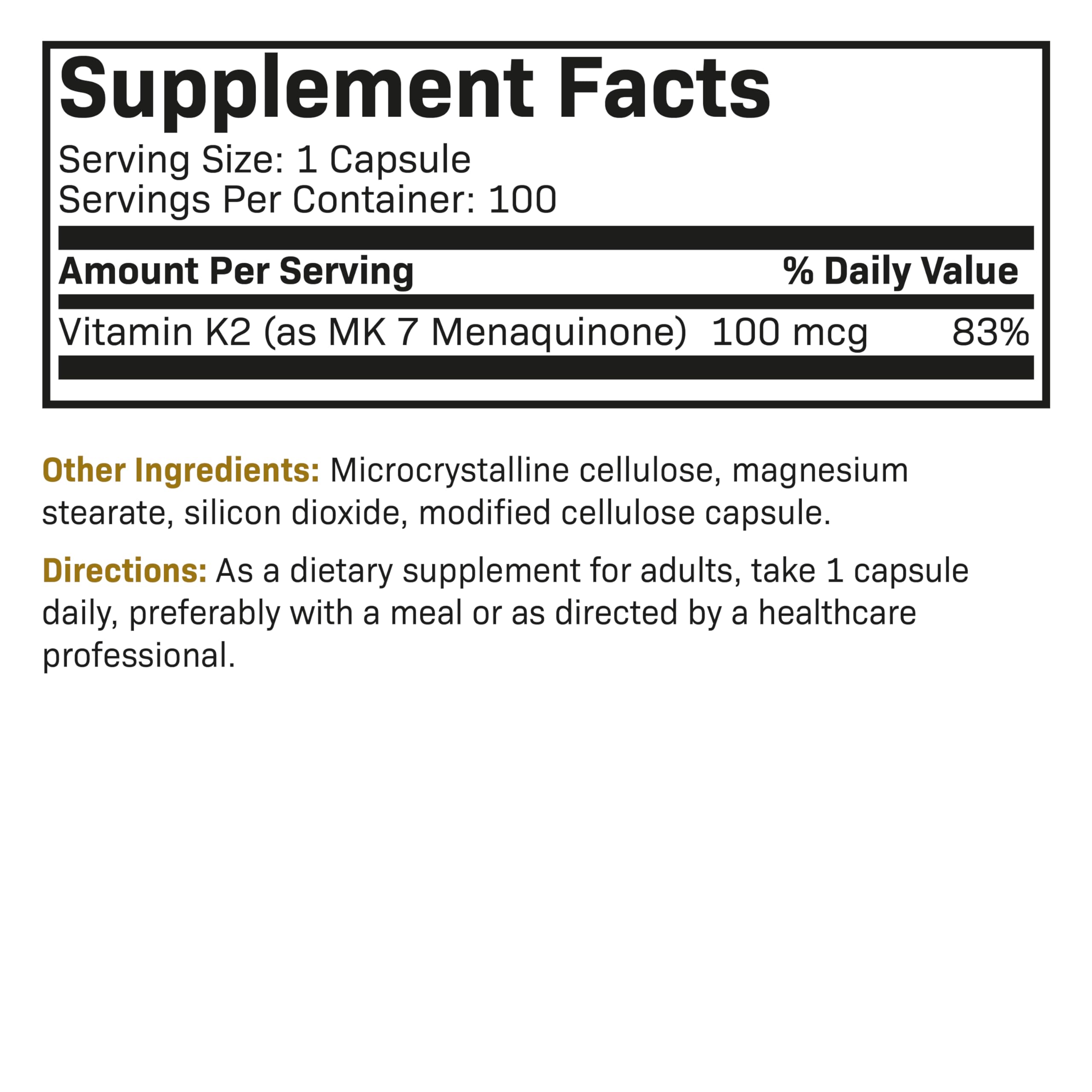 Foto 7 pulgar | Suplemento Futurebiotics Vitamina K2 100 Cápsulas-Venta Internacional