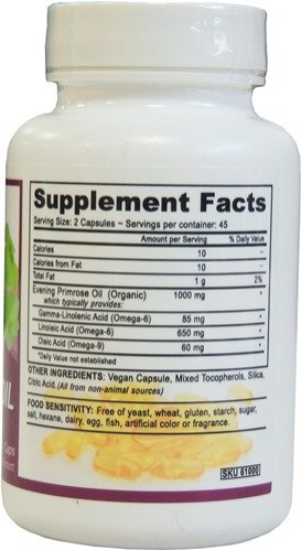 Foto 4 pulgar | Suplemento Deva con Vitaminas Veganas y Aceite de Onagra 90 Cápsulas - Venta Internacional