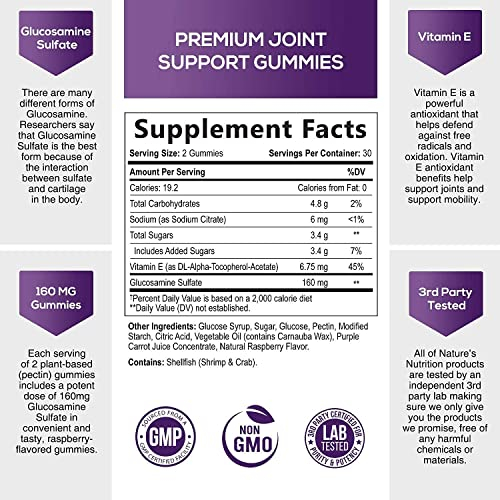Foto 3 pulgar | Suplemento Nature's Choice Glucosamina 60 Gomitas- Venta Internacional