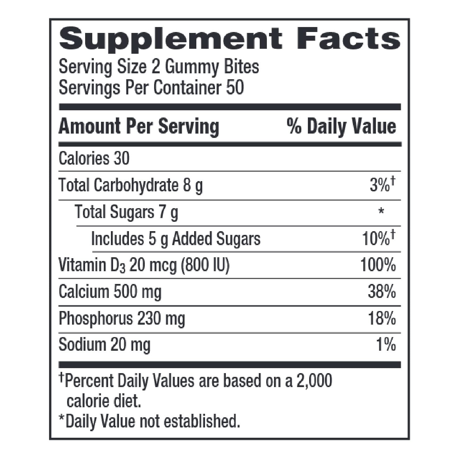 Foto 8 pulgar | Suplemento de Calcio Caltrate Gummy Bites 500 mg con Vitamina D - Venta Internacional