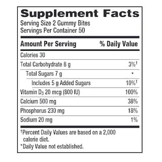 Foto 7 | Suplemento de Calcio Caltrate Gummy Bites 500 mg con Vitamina D - Venta Internacional