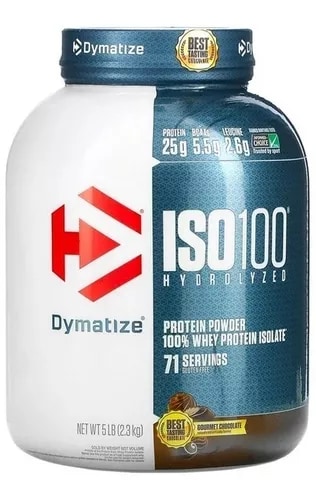 Proteína Iso 100 Dymatize Hidrolizada 5 Lbs Gourmet Chocolate $1,998