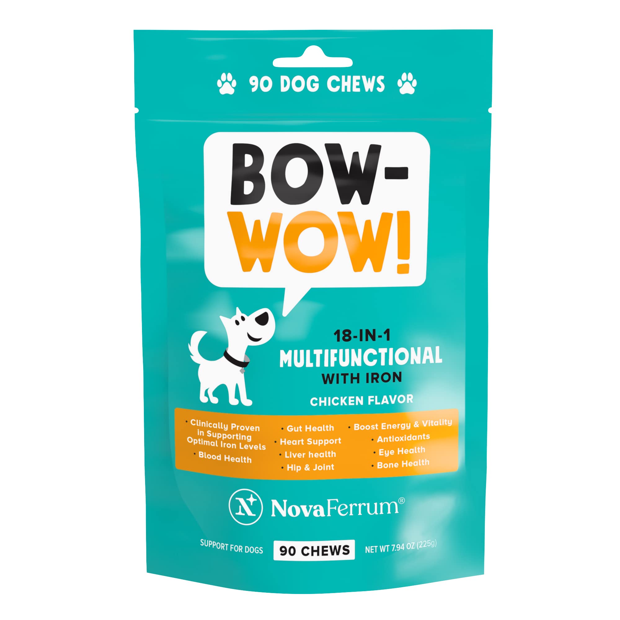 Foto 2 pulgar | Suplemento Novaferrum Bow Wow 18 en 1 Multifuncional para Perro - Venta Internacional