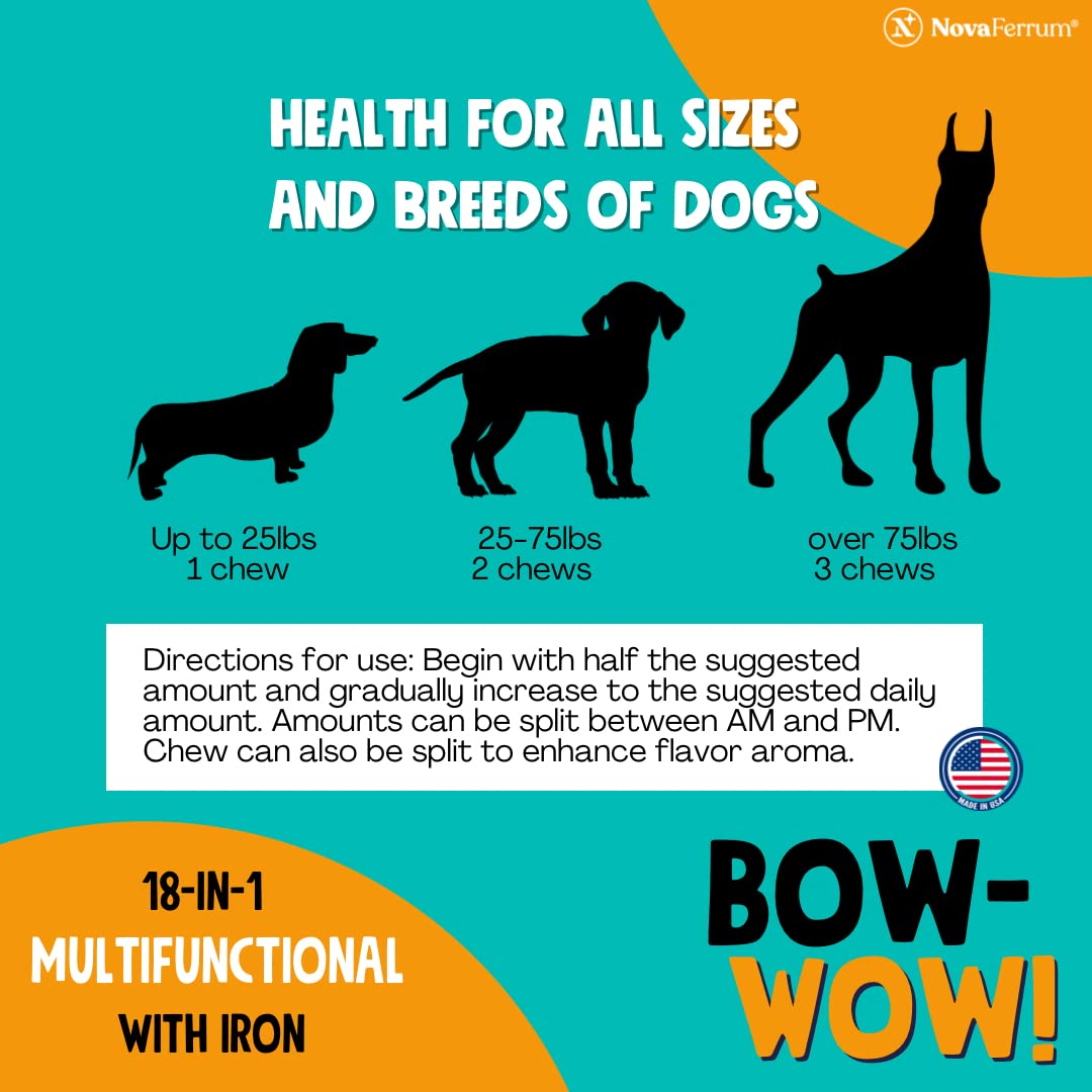 Foto 4 pulgar | Suplemento Novaferrum Bow Wow 18 en 1 Multifuncional para Perro - Venta Internacional
