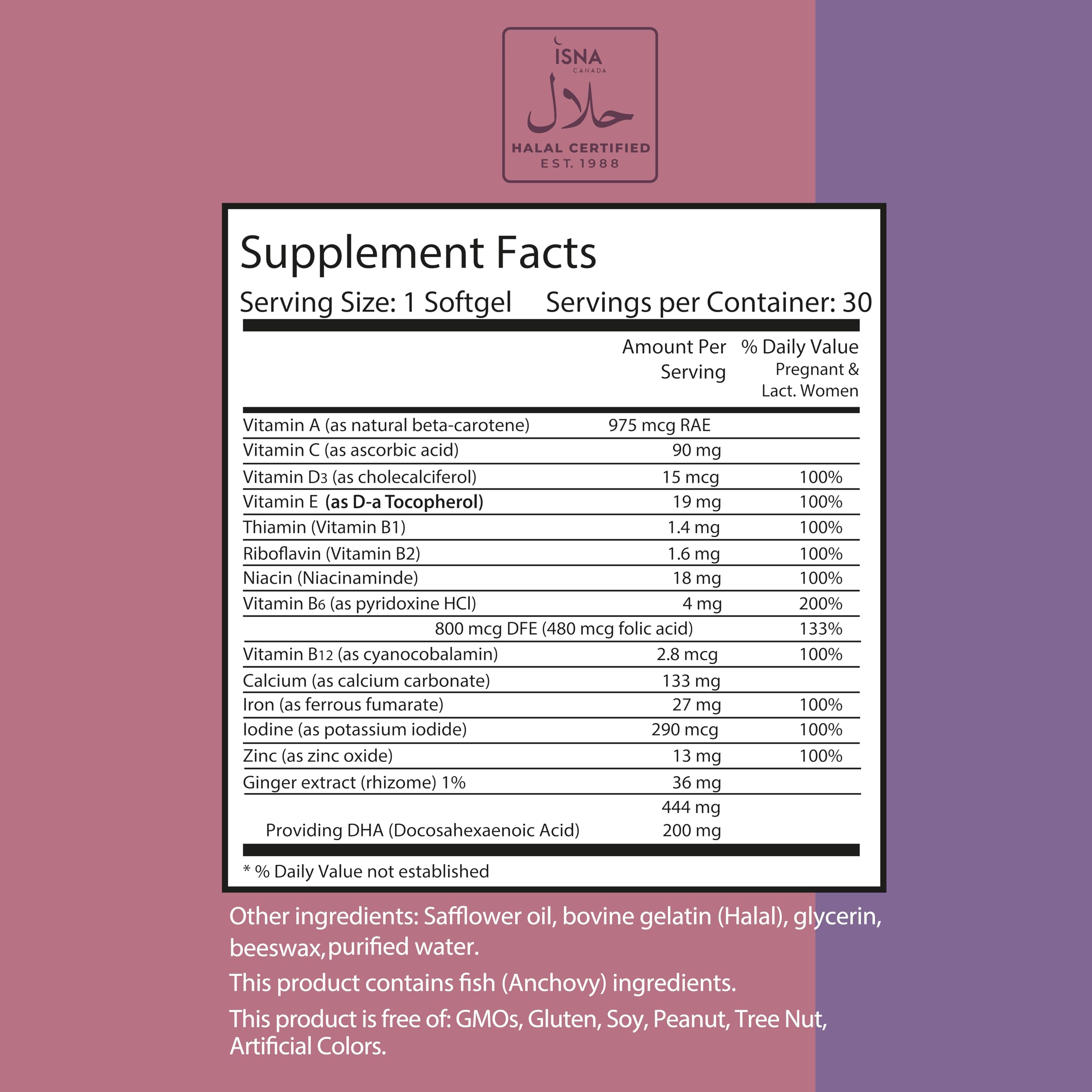 Foto 3 pulgar | Vitaminas Prenatales con DHA y Ácido Fólico - Venta Internacional