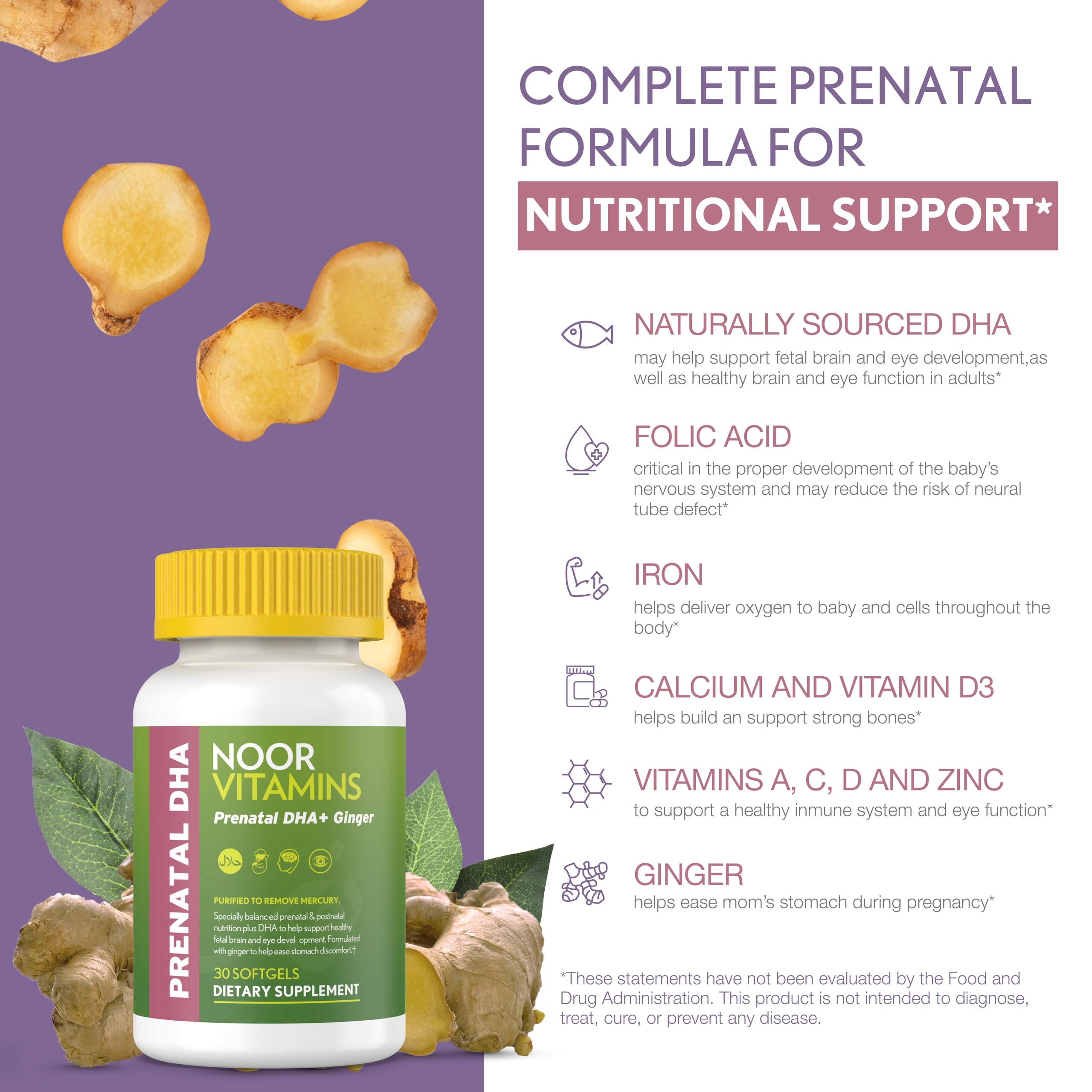 Foto 4 pulgar | Vitaminas Prenatales con DHA y Ácido Fólico - Venta Internacional
