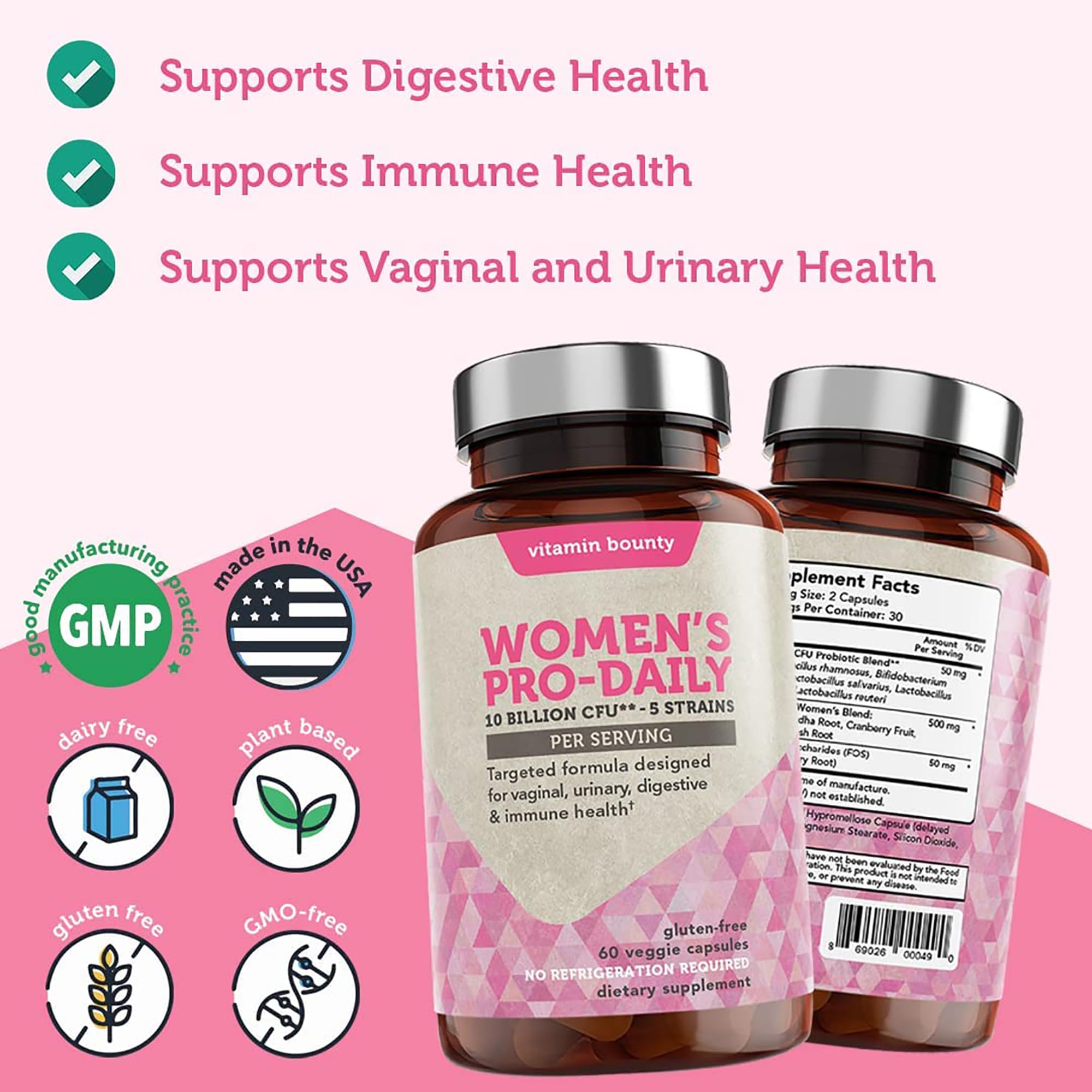 Foto 7 pulgar | Suplemento Vitamin Bounty Pro Daily para Mujer 60 Cápsulas - Venta Internacional