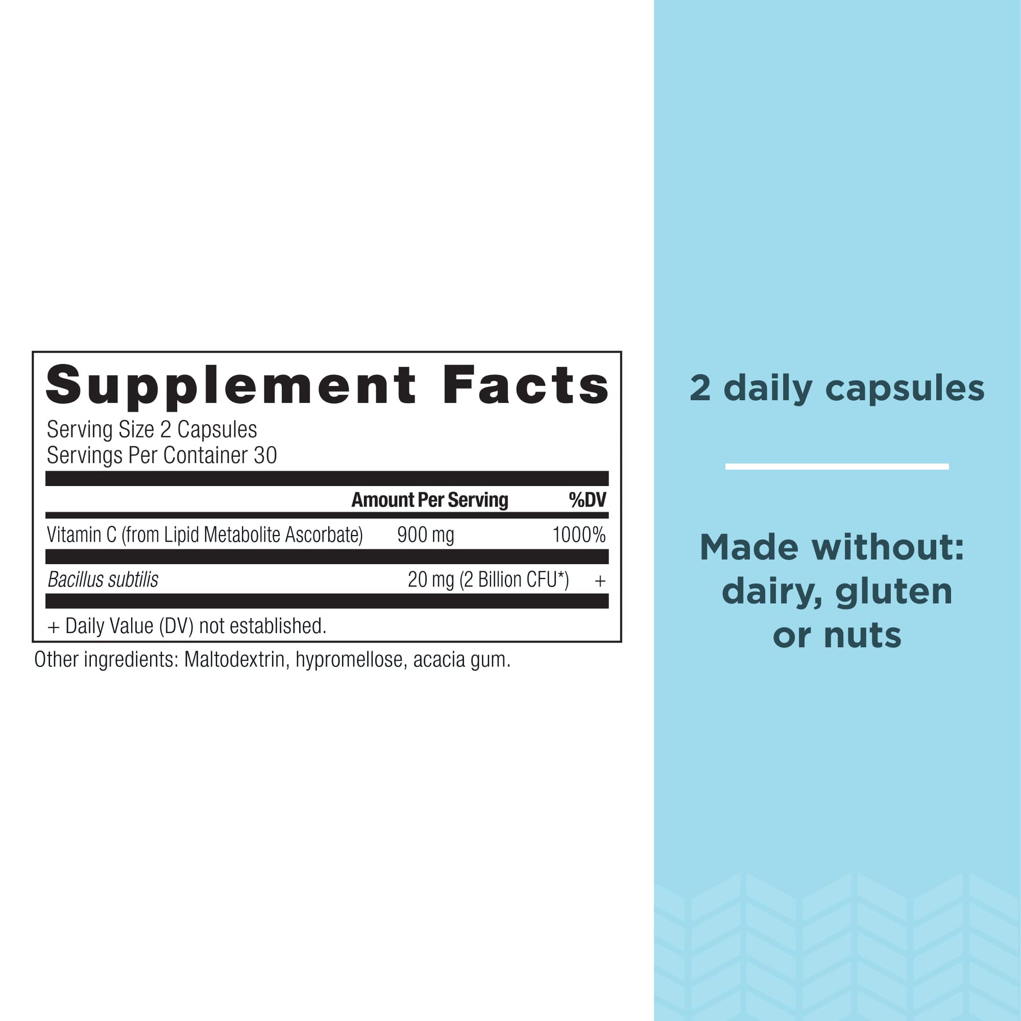 Foto 3 pulgar | Suplemento de Vitamina C y Probióticos de Ancient Nutrition 900 mg - Venta Internacional