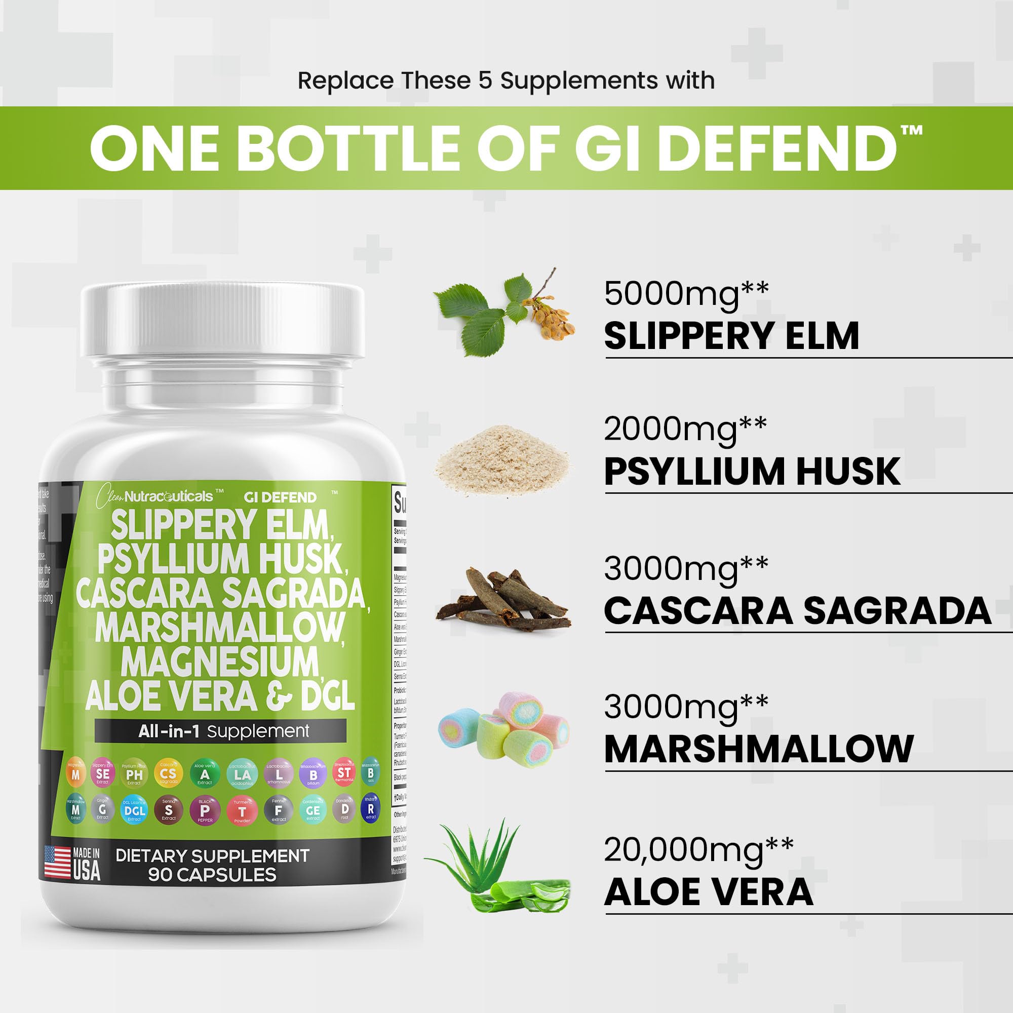 Foto 3 pulgar | Suplemento Clean Nutraceuticals Gi Defend 90 Tabletas- Venta Internacional