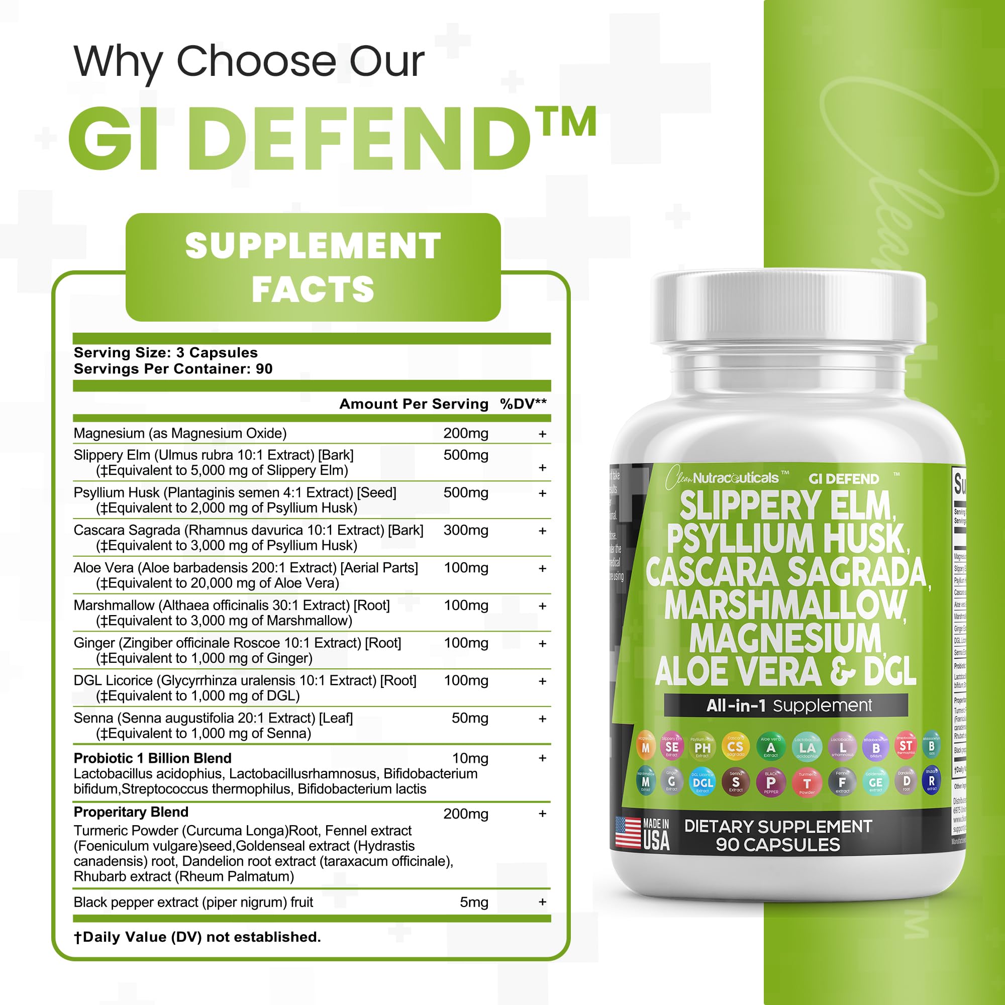 Foto 3 | Suplemento Clean Nutraceuticals Gi Defend 90 Tabletas- Venta Internacional