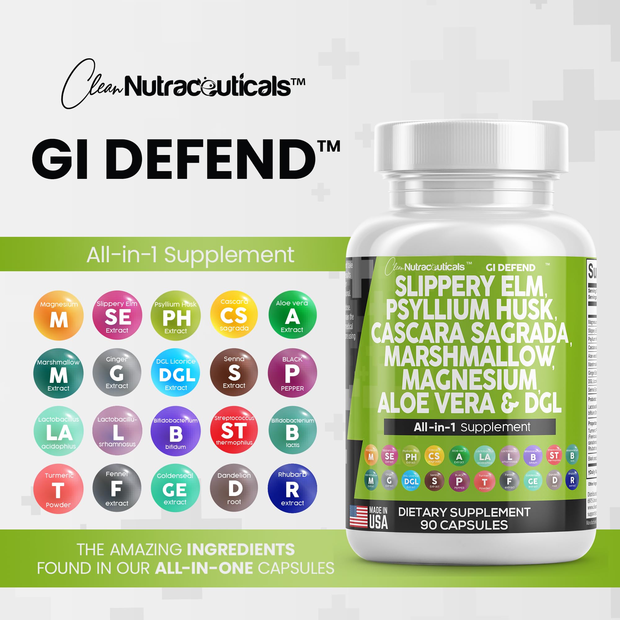 Foto 8 pulgar | Suplemento Clean Nutraceuticals Gi Defend 90 Tabletas- Venta Internacional