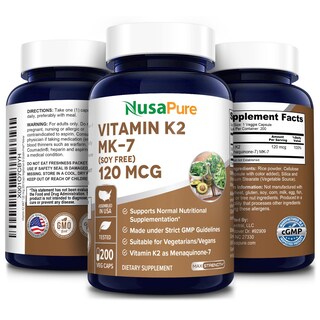 Foto 4 | Vitamina K2 Mk7 120 Mcg 200 Cápsulas Vegetales Nusapure - Venta Internacional