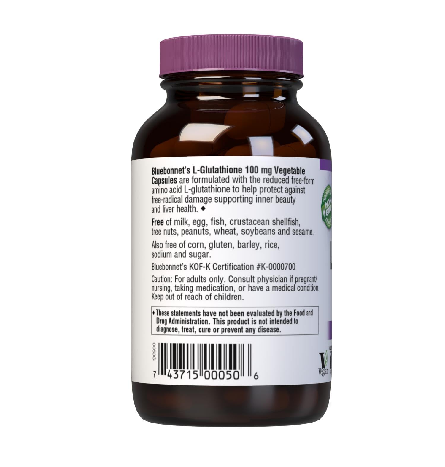 Foto 4 pulgar | Suplemento Bluebonnet L-Glutathione 60 Cápsulas-Venta Internacional