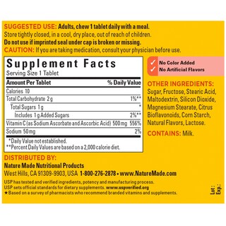 Foto 6 | Suplemento Dietético Nature Made Masticable de 500 Mg de Vitamina C - Venta Internacional