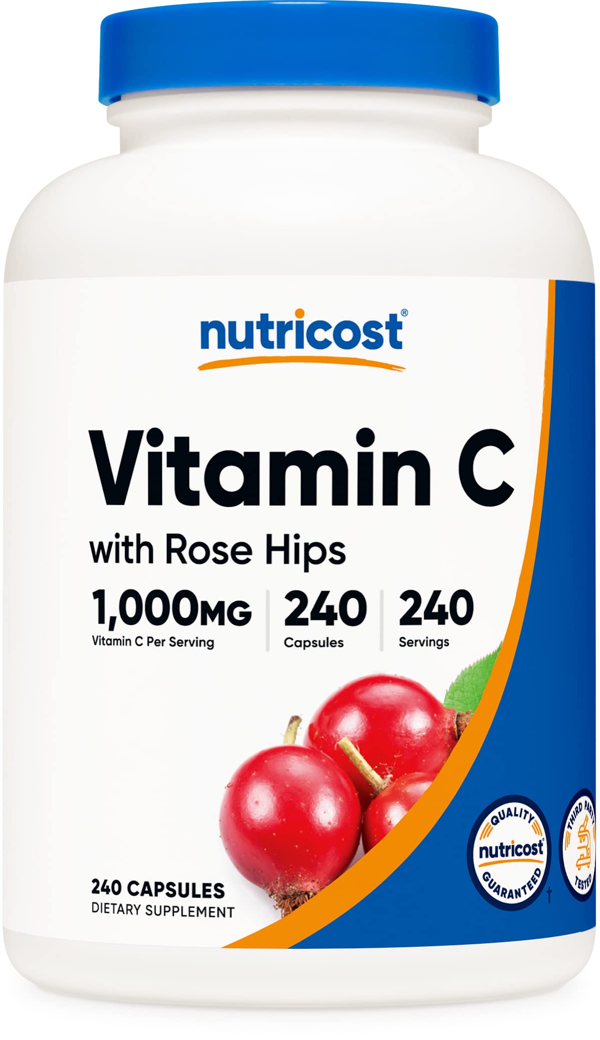 Foto 2 pulgar | Vitamina C Nutricost con Escaramujo 1025 Mg 240 Cápsulas - Venta Internacional