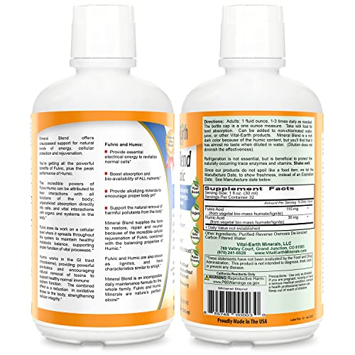Foto 3 pulgar | Suplemento Vital Earth Minerals Fulvic-Humic 946 Ml-Venta Internacional