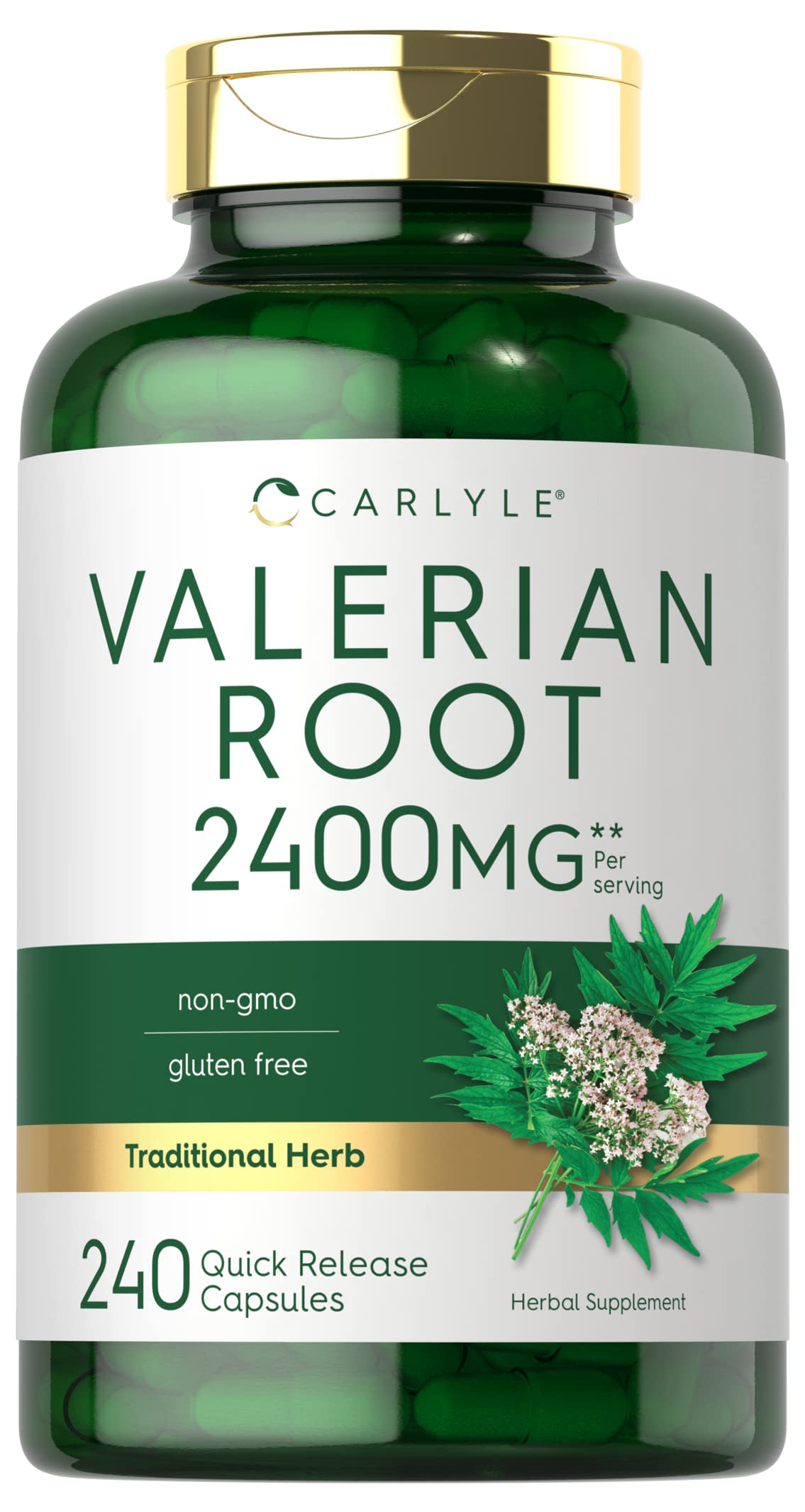 Suplemento Carlyle Cápsulas de Raíz de Valeriana 240 Unidades - Venta Internacional