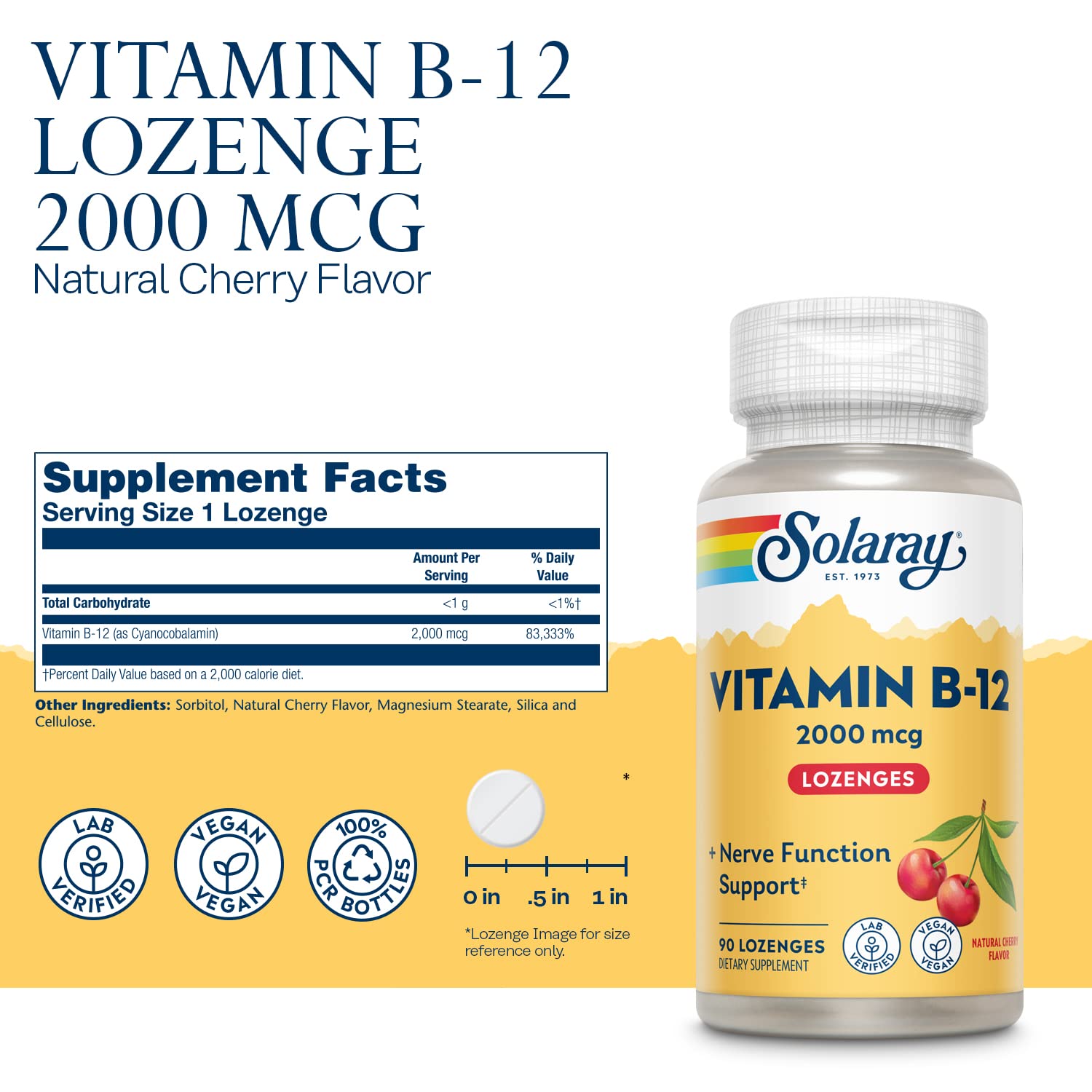Foto 3 pulgar | Suplemento Solaray Vitamina B-12 90 Tabletas-Venta Internacional