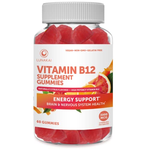 Foto 2 pulgar | Gomitas de Vitamina B12 Lunakai Methyl B-12 3000 Mcg para Adultos - Venta Internacional