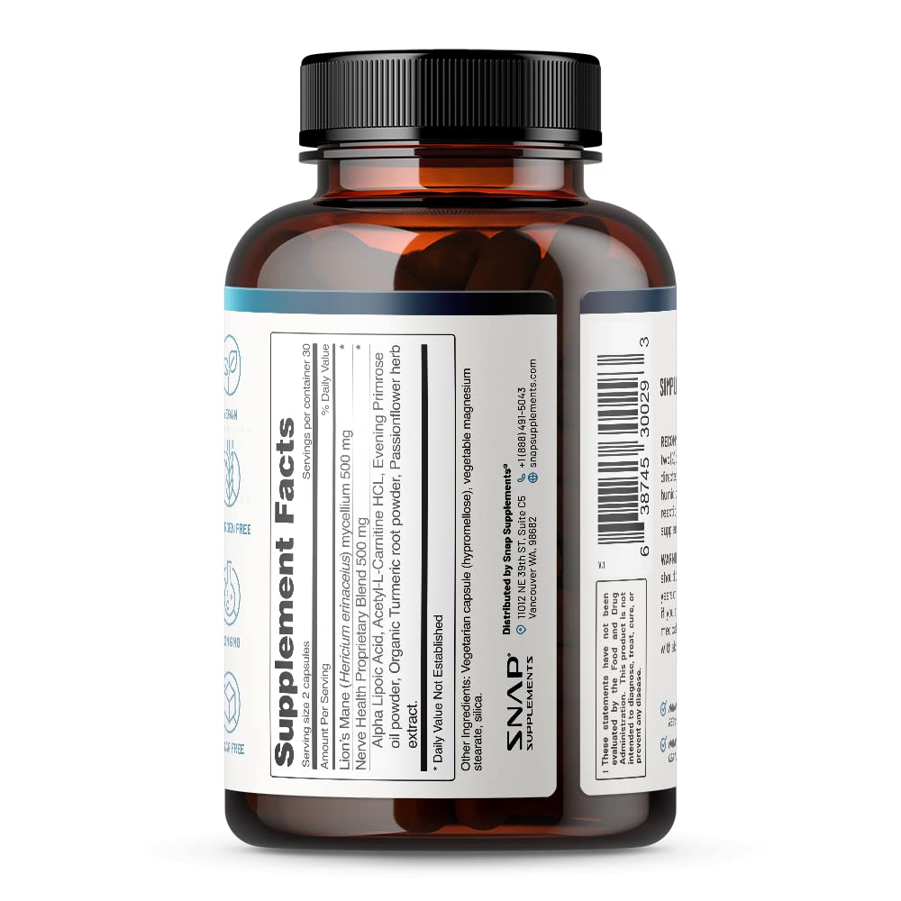Foto 4 pulgar | Suplemento De Apoyo A La Salud Nerviosa Snap Supplements - Venta Internacional