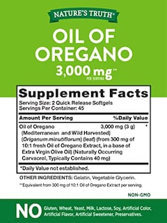 Foto 2 | Cápsula Blanda de Aceite de Orégano Supplement Nature's Truth 90 Cápsulas - Venta Internacional