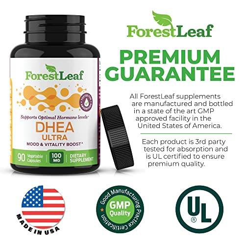 Foto 3 pulgar | Suplemento Forestleaf Dhea 100 Mg de Hormona Diaria 90 Cápsulas - Venta Internacional