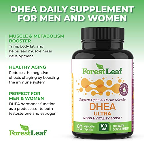 Foto 6 pulgar | Suplemento Forestleaf Dhea 100 Mg de Hormona Diaria 90 Cápsulas - Venta Internacional