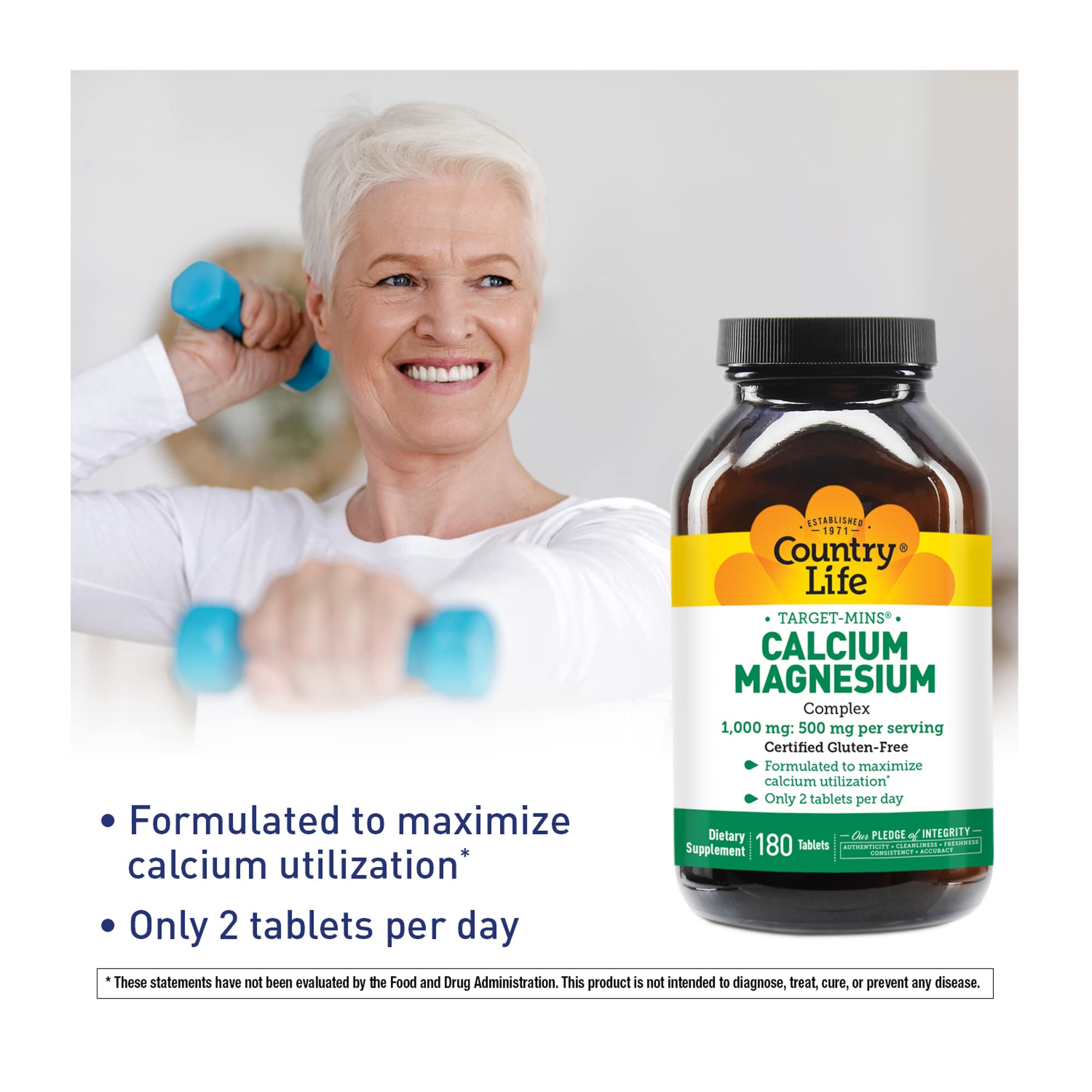 Foto 5 pulgar | Suplemento Country Life Calcium Magnesium Complex 1000 Mg - Venta Internacional
