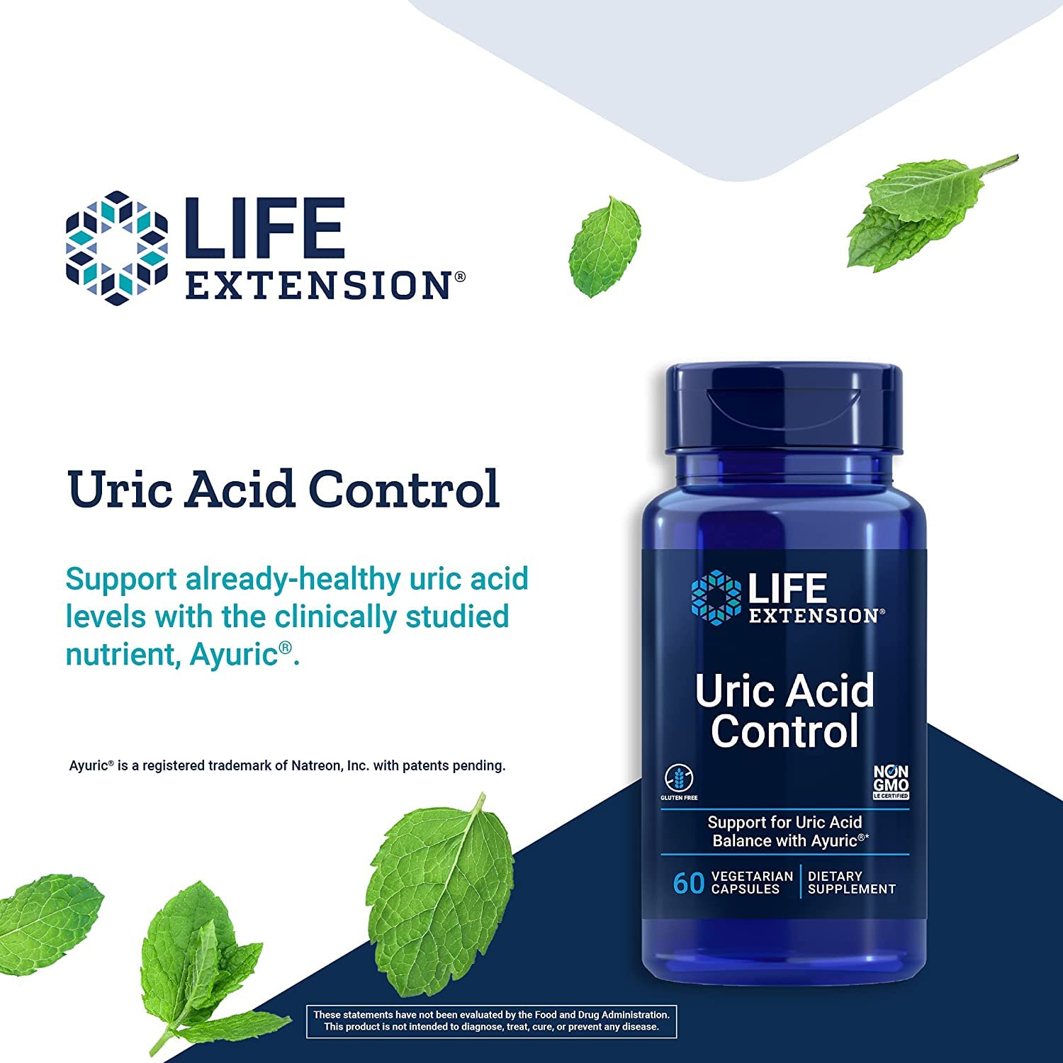 Foto 5 pulgar | Suplemento Life Extension Uric Acid Control Ayuric Terminali - Venta Internacional.