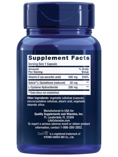 Foto 2 | Suplemento Life Extension Glutatión, Cisteína y Vitamina C de 100 Cápsulas-Venta Internacional