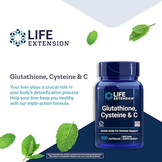 Foto 4 | Suplemento Life Extension Glutatión, Cisteína y Vitamina C de 100 Cápsulas-Venta Internacional