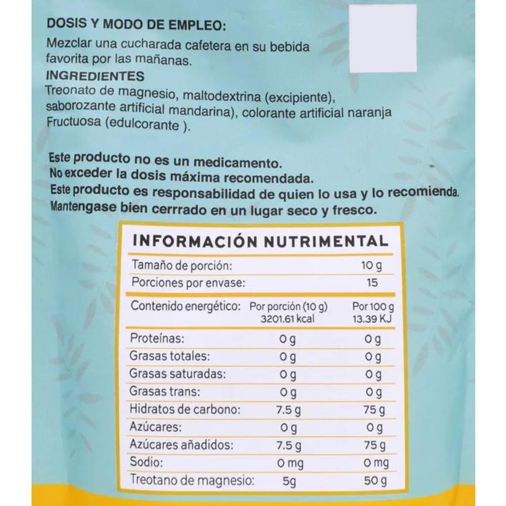 Foto 3 pulgar | Suplemento Treonato de Magnesio 150 g Mandarina Joy Natura