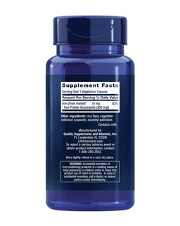 Foto 2 | Suplemento de Hierro Life Extension Iron Protein Plus 100 Cápsulas - Venta Internacional