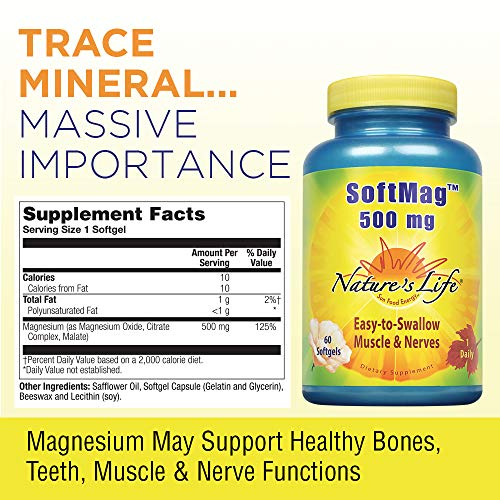 Foto 3 pulgar | Suplemento Del Complejo De Magnesio Nature's Life Softmag De 500 Mg - Venta Internacional.