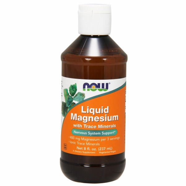 Magnesio Líquido Supplement Now Foods, 240 Ml, Vegano, 133 Mg - Venta Internacional.